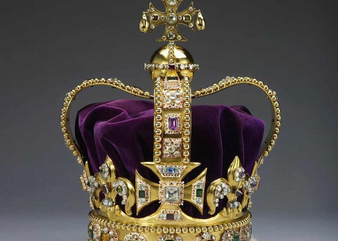 Image of the St Edwards Crown to be used at the coronation of King Charles III of the United Kingdom.