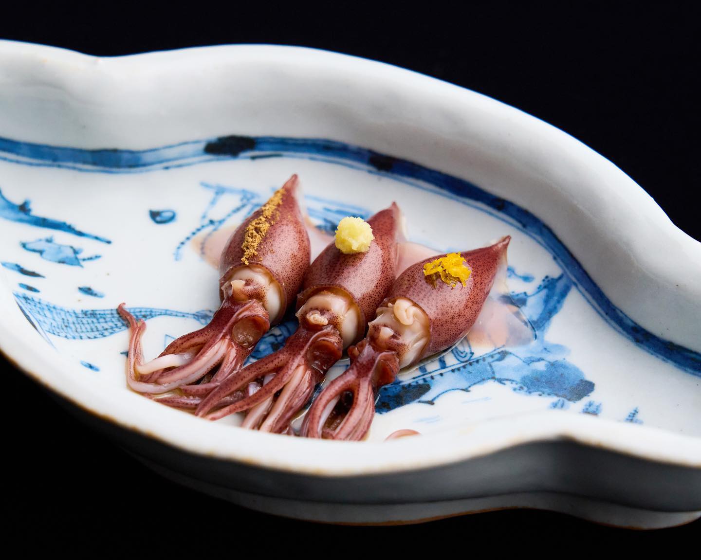 Sazenka restaurant, firefly squid cured in Shaoxing Rice wine
