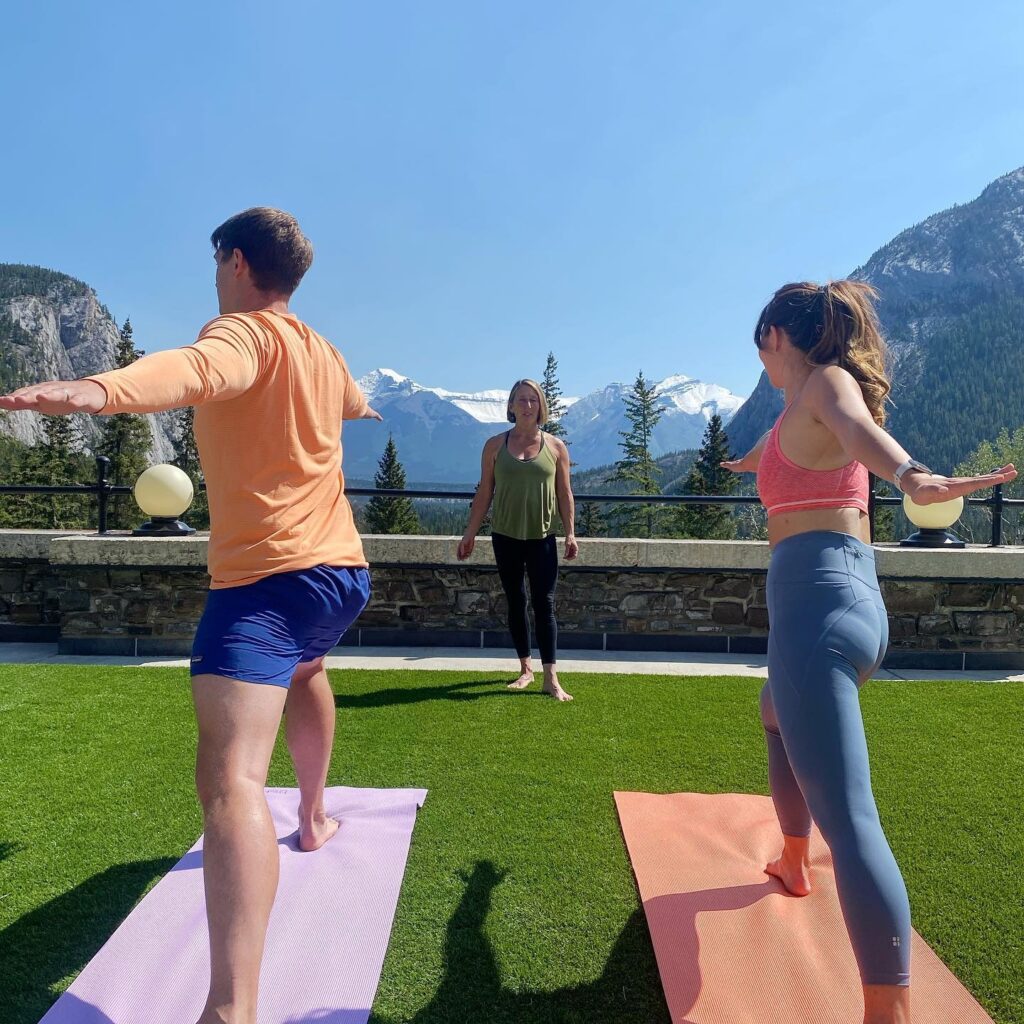 yoga at Fairmont Banff Springs