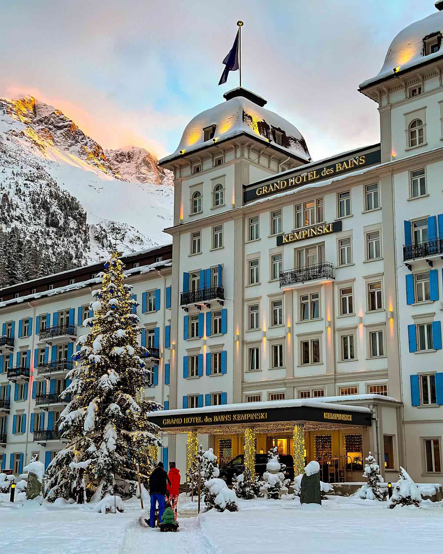 Front elevation of Grand Hotel des Bains Kempinski, saint Moritz 