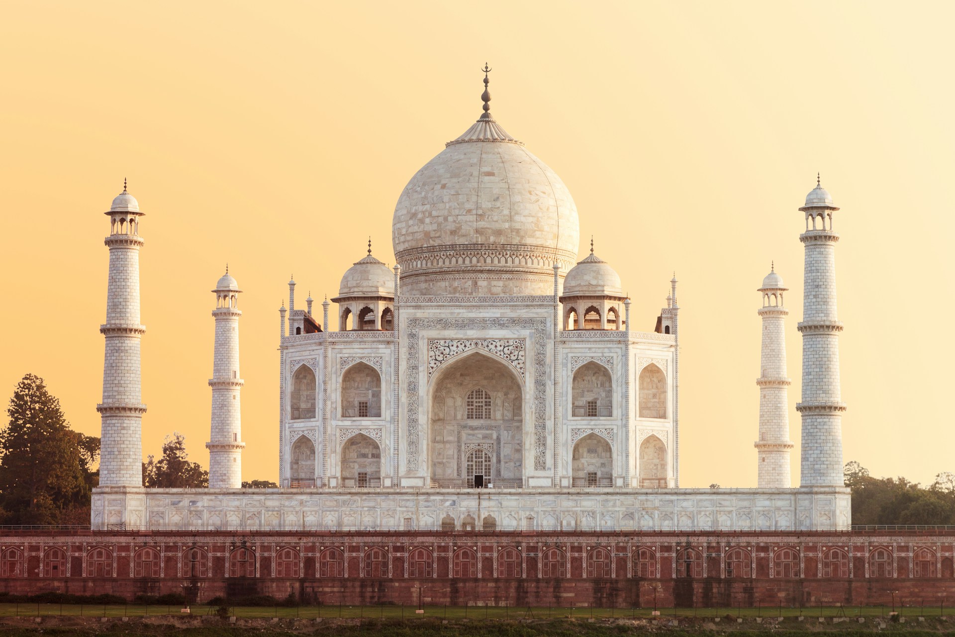 The Taj Mahal, photographed in golden late afternoon light