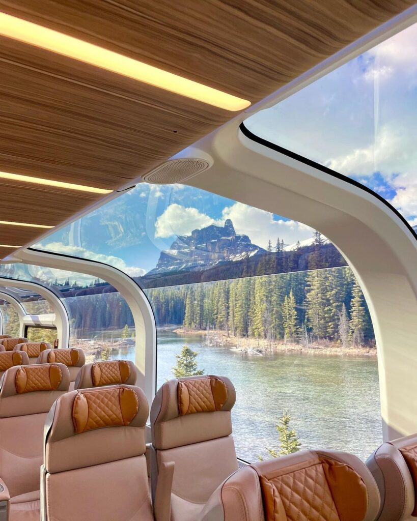 Rocky Mountaineer carriage with view