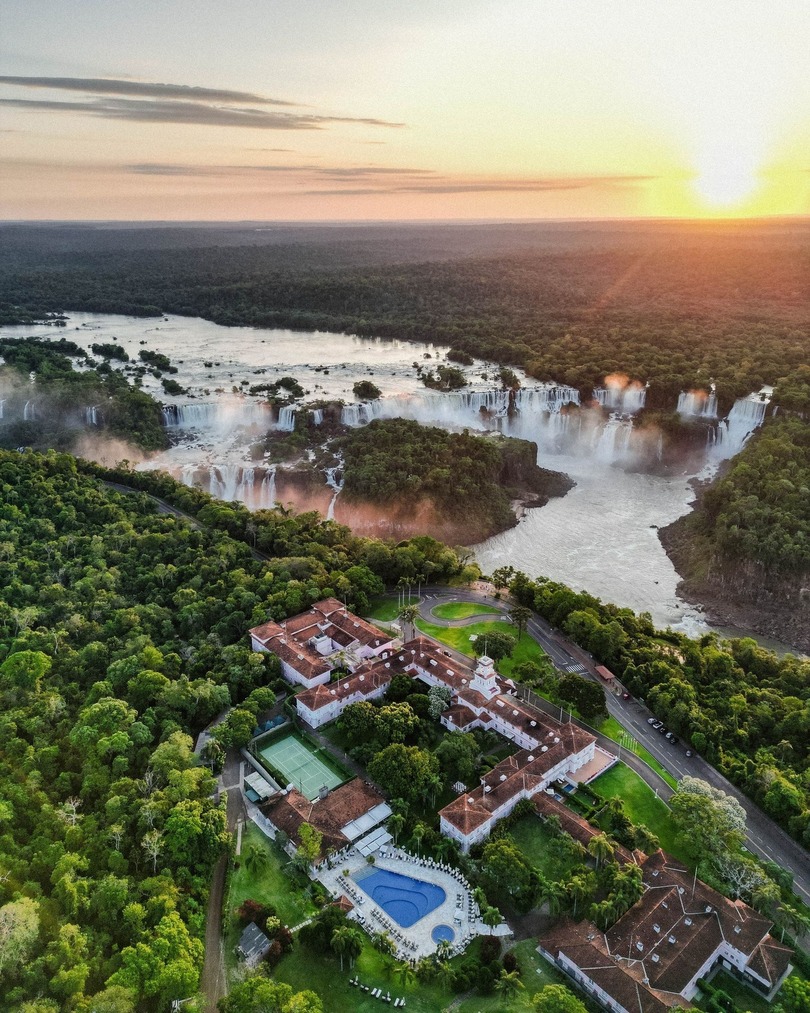 aerial view of Belmond Hotel das Cataratas, Iguazu Falls, Brazil
